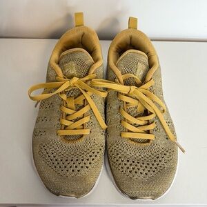 APL Techloom Pro Mesh Trainers in 14K gold , sz 6.5